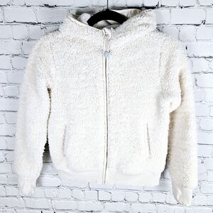 ATHLETA GIRL | plush full zip teddy sweater hoodie